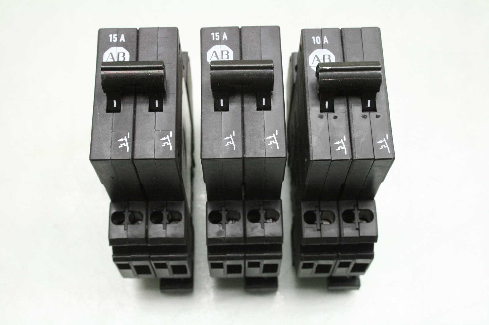 3 Allen Bradley 1492-GS2G Circuit Breakers / 10-15A / 2 Pole - Used - Image 6