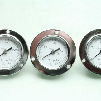 3 Weston 1.6 Pressure Gauge, 1/4" Thread Fitting, 0.1 - 0.4 MPa - Used