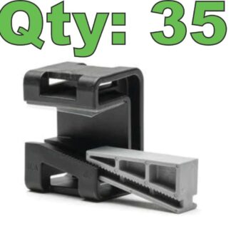 (35) HellermanTyton 151-01567 Panel Mount Wedge Clip Zip Tie Base - New