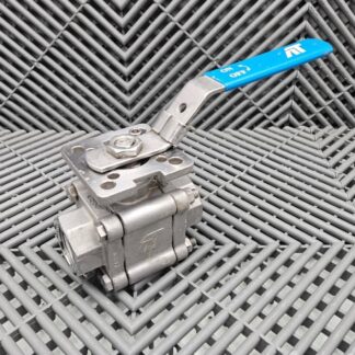 AT Controls Series 88 1" 316 Stainless Ball Valve RTFE Seat, WOG 800 PSI CF8M - Used