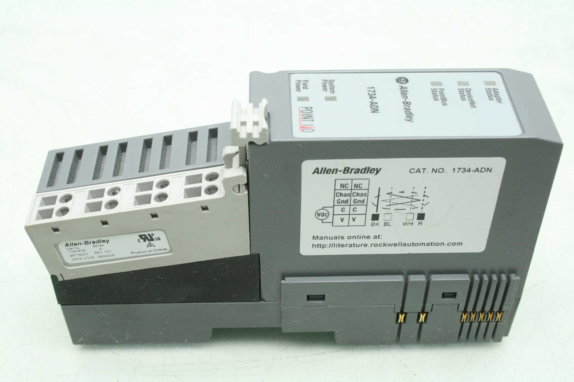 Allen Bradley Point I/O 1734-ADN DeviceNet Adapter, 24VDC, DIN Mount - Used - Image 10