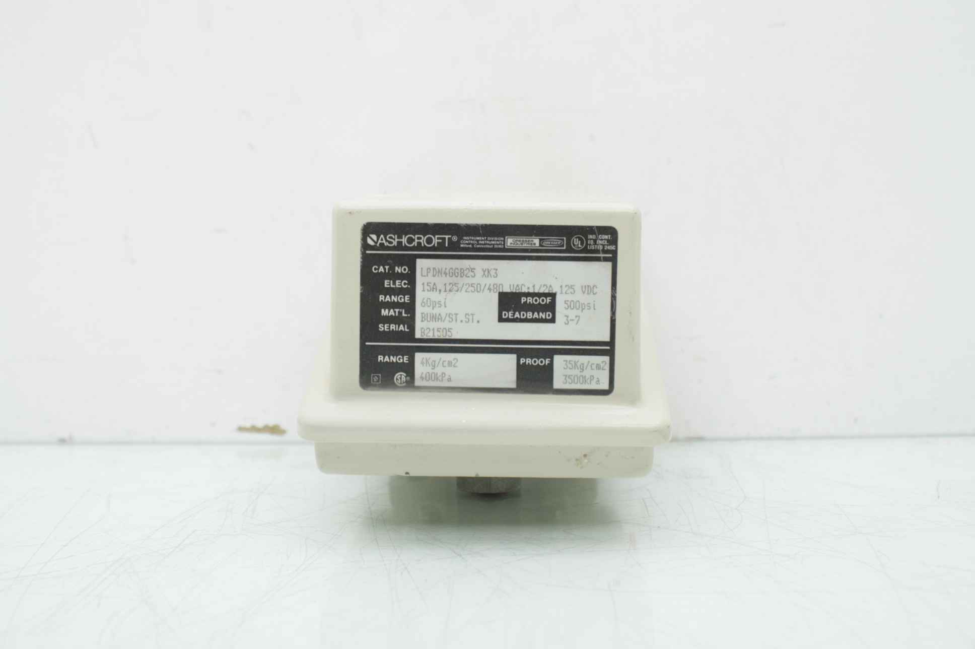 AshCroft Dresser LPDN4GGB25 XK3 60 PSI Pressure Switch Transmitter - Used - Image 13