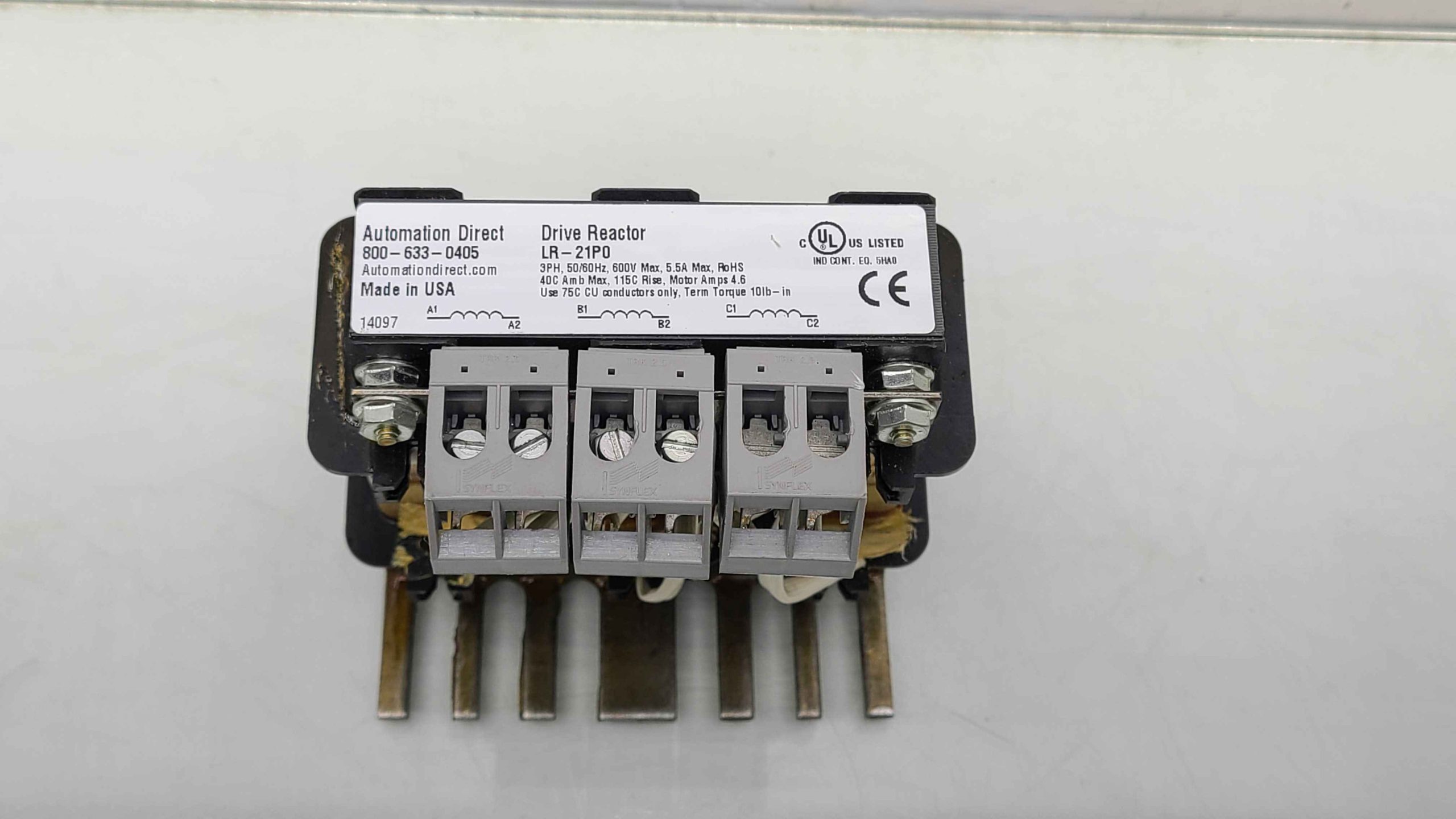 Automation Direct LR-21P0 Drive Reactor 3Ph, 600V Max - Used - Image 9
