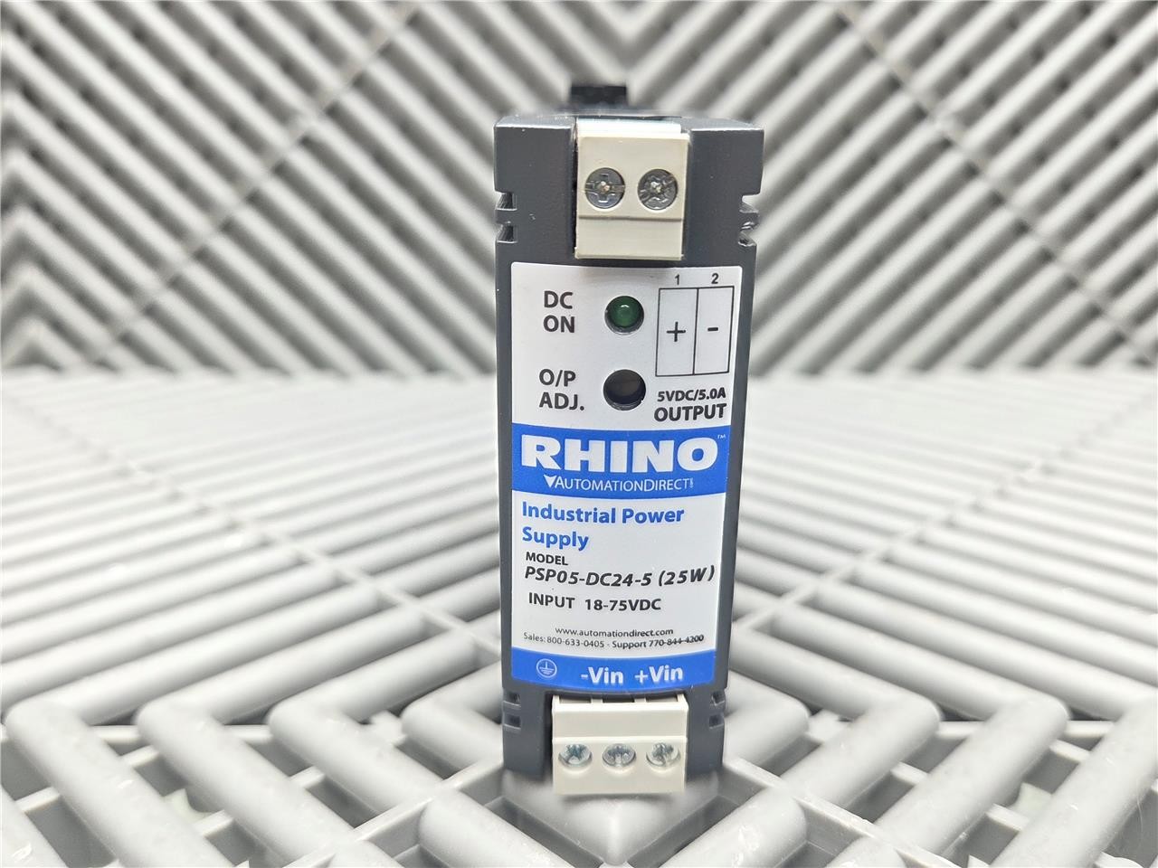 Automation Direct Rhino PSP05-DC24-5 Industrial Power Supply 5V / 5A - Used - Image 3