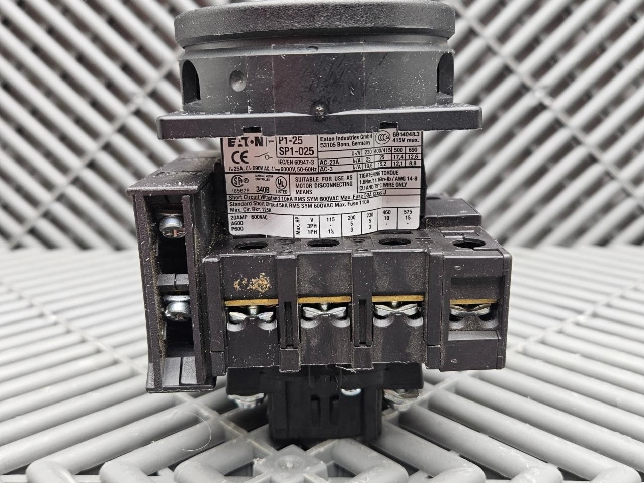 Eaton P1-25 SP1-025 Main Disconnect Switch - Used - Image 7