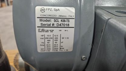 FPZ SCL K08-TS Regenerative Blower 15 HP / 715 CFM - Used - Image 7