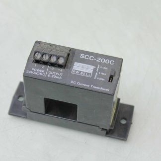 F.W. Bell SCC-200C DC Current Transducer Analog Output 0-20mA @ 0-200A Thru  - Used
