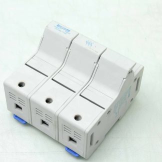 Ferraz Shawmut US6J3 Industrial Fuse Block 60A 3 Pole W/ AJT60 60A Fuses - Used