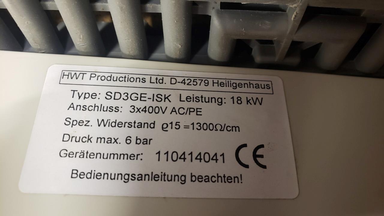 HWT Productions SD3GE-ISK Flow Heater Controller 18 kW - Used - Image 10
