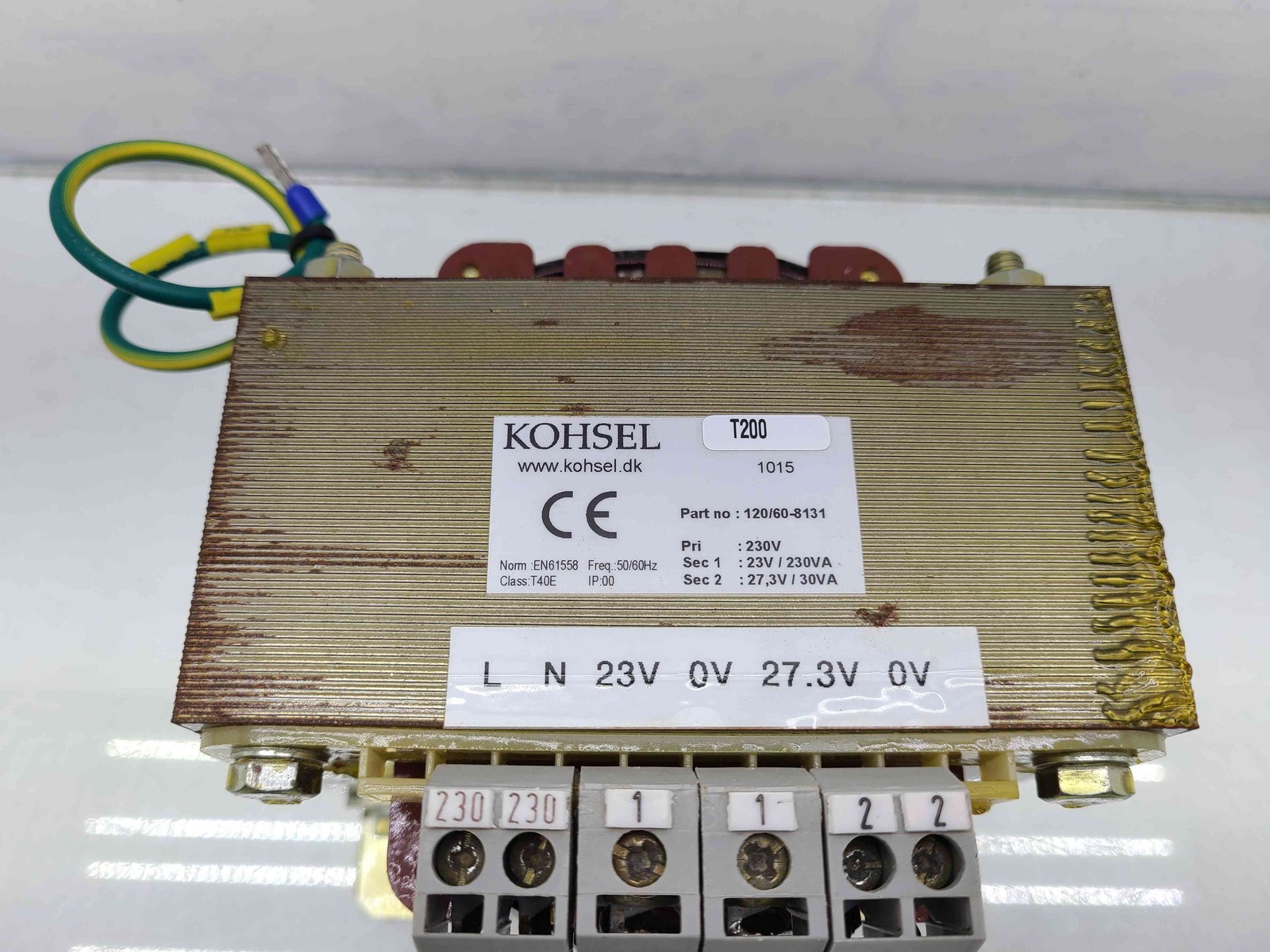 Kohsel Elektronik 120/60-8131 Transformer 230VAC - Used - Image 3