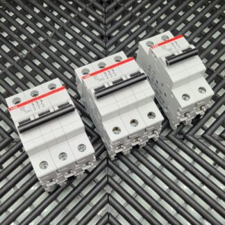 Lot of 3 ABB Circuit Breakers S203-D4, S203-D1, S202-C4, 230-400 VAC - Used