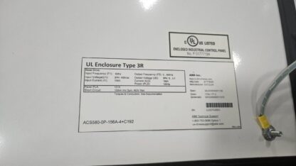 New ABB ACS580-0P-156A Enclosed VFD AC Drive 125 HP / 460V Three Phase - New - Image 7