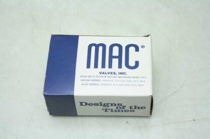 New MAC 35A-SAC-DFBE-1MA / Solenoid Valve / 24VDC / Max Voltage 120VAC - New