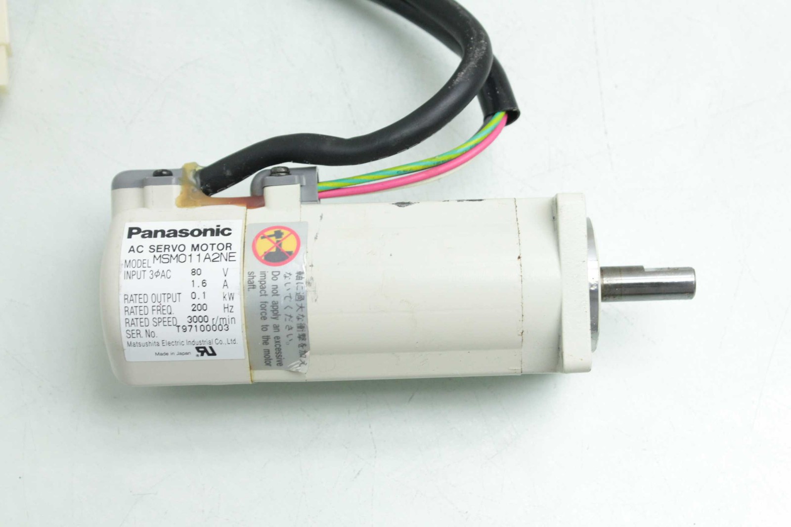Panasonic MSM011A2NE AC Servo Motor / 38mm Frame / 5/16" Shaft - Used - Image 9