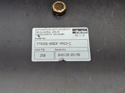 Parker PTR326-0903F-AA23-C Rotary Actuator 250psi 1-1/4" Bore - Used - Image 7