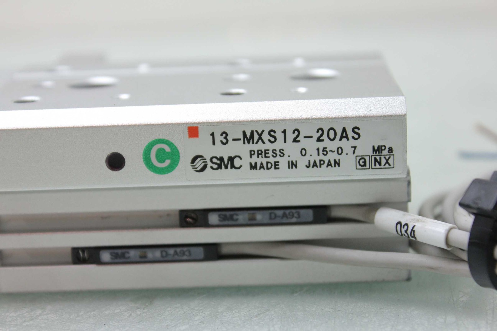 SMC 13-MXS12-20AS Pneumatic Guided Air Slide Table 12mm Bore x 20mm Stroke - Used - Image 12