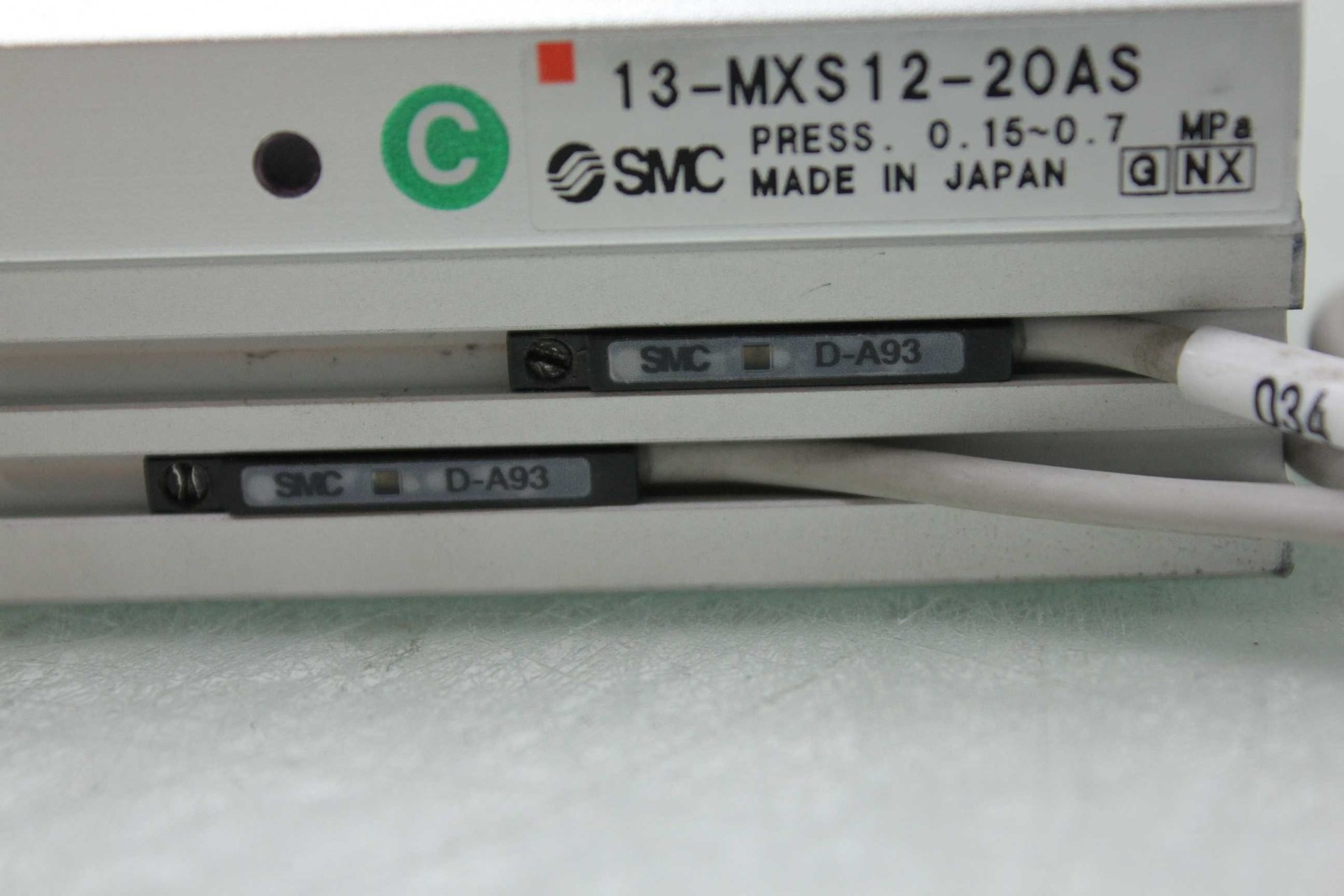 SMC 13-MXS12-20AS Pneumatic Guided Air Slide Table 12mm Bore x 20mm Stroke - Used - Image 3