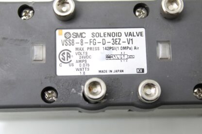 SMC VSS-8-FG-D-3EZ-V1 Solenoid Valve / 24V Coil / 142 PSI  - Used - Image 19