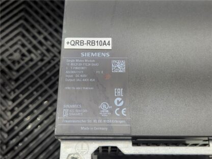 Siemens 6SL3120-1TE24-5AA3 Single Motor Module Servo Drive 45A - Used - Image 14