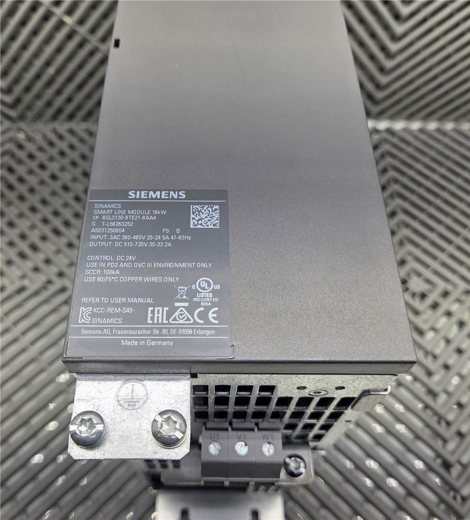 Siemens 6SL3130-6TE21-6AA4 Sinamics Smart Line Module 16kW, Missing Fan Cover - Used - Image 14