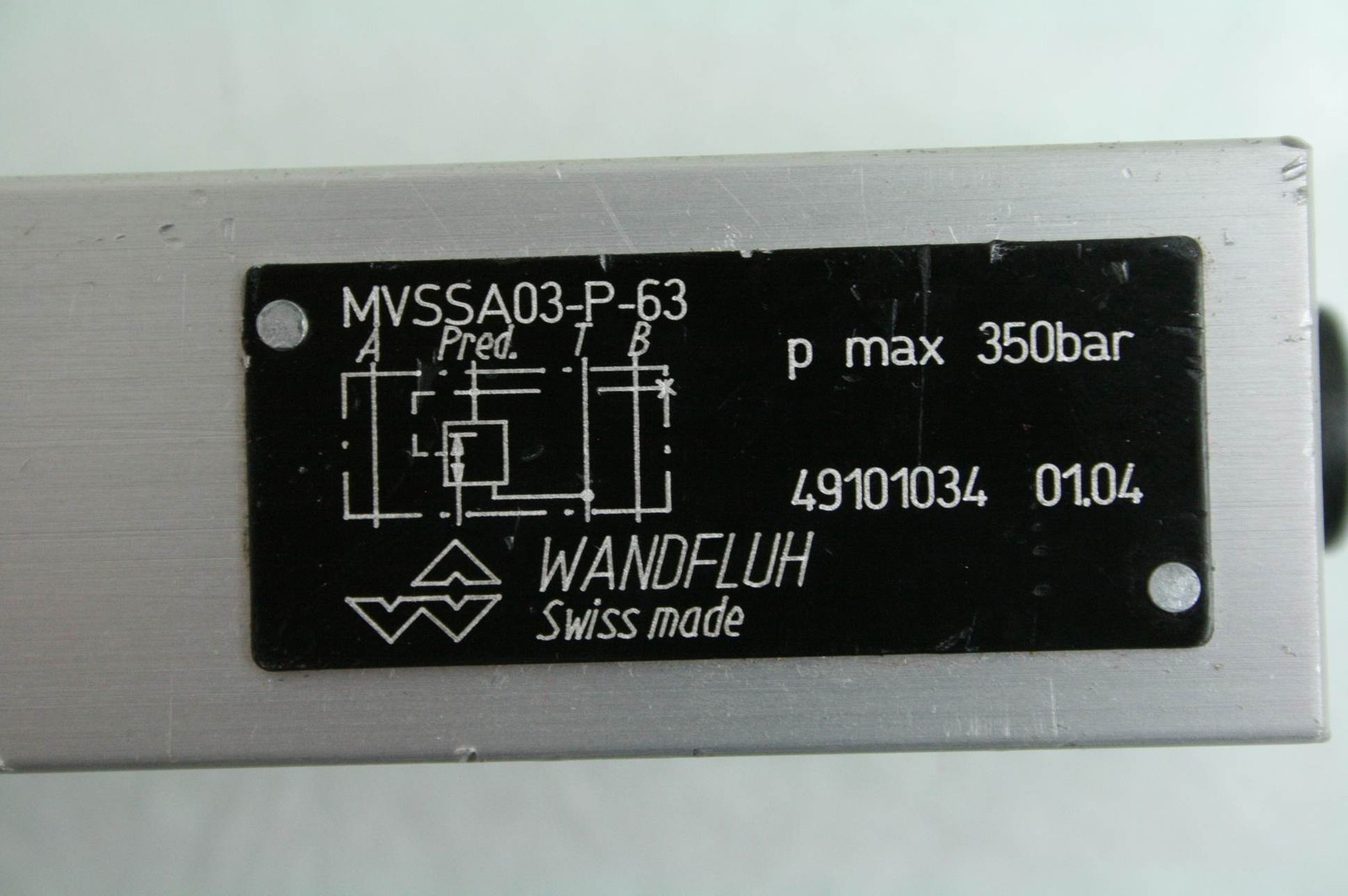 Wandfluh MVSSA03-P-63 Hydraulic Throttling Valve Manifold Mount - Used - Image 6