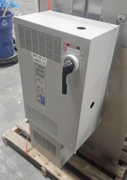 Yaskawa 30 HP / 480V Bypass VFD Drive E7BVB040YEFR / CIMR-E7U4018 - Used - Image 17