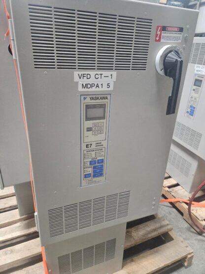 Yaskawa 30 HP / 480V Bypass VFD Drive E7BVB040YEFR / CIMR-E7U4018 - Used - Image 26