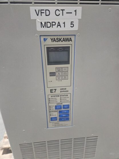 Yaskawa 30 HP / 480V Bypass VFD Drive E7BVB040YEFR / CIMR-E7U4018 - Used - Image 27