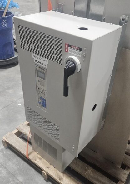 Yaskawa 30 HP / 480V Bypass VFD Drive E7BVB040YEFR / CIMR-E7U4018 - Used