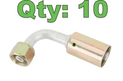 (10) Elbow -6 AN (3/8") Crimp On Hose to 5/8"-18 Female Beadlock A/C Fittings - New - Image 7