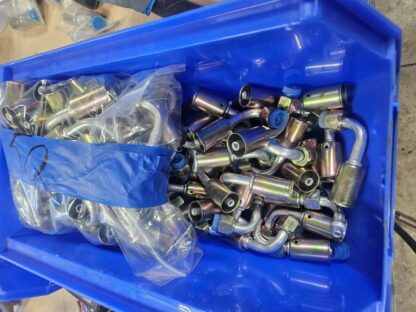 (10) Elbow -6 AN (3/8") Crimp On Hose to 5/8"-18 Female Beadlock A/C Fittings - New - Image 9