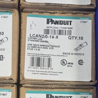 (10) New Panduit LCAN2/0-14-X Compression Copper Lug 2/0 AWG / 1/4" Hole - New