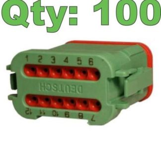 (100) New TE Connectivity Deutsch DT06-12SC-EP06 Connector 12 Position, End Cap - New