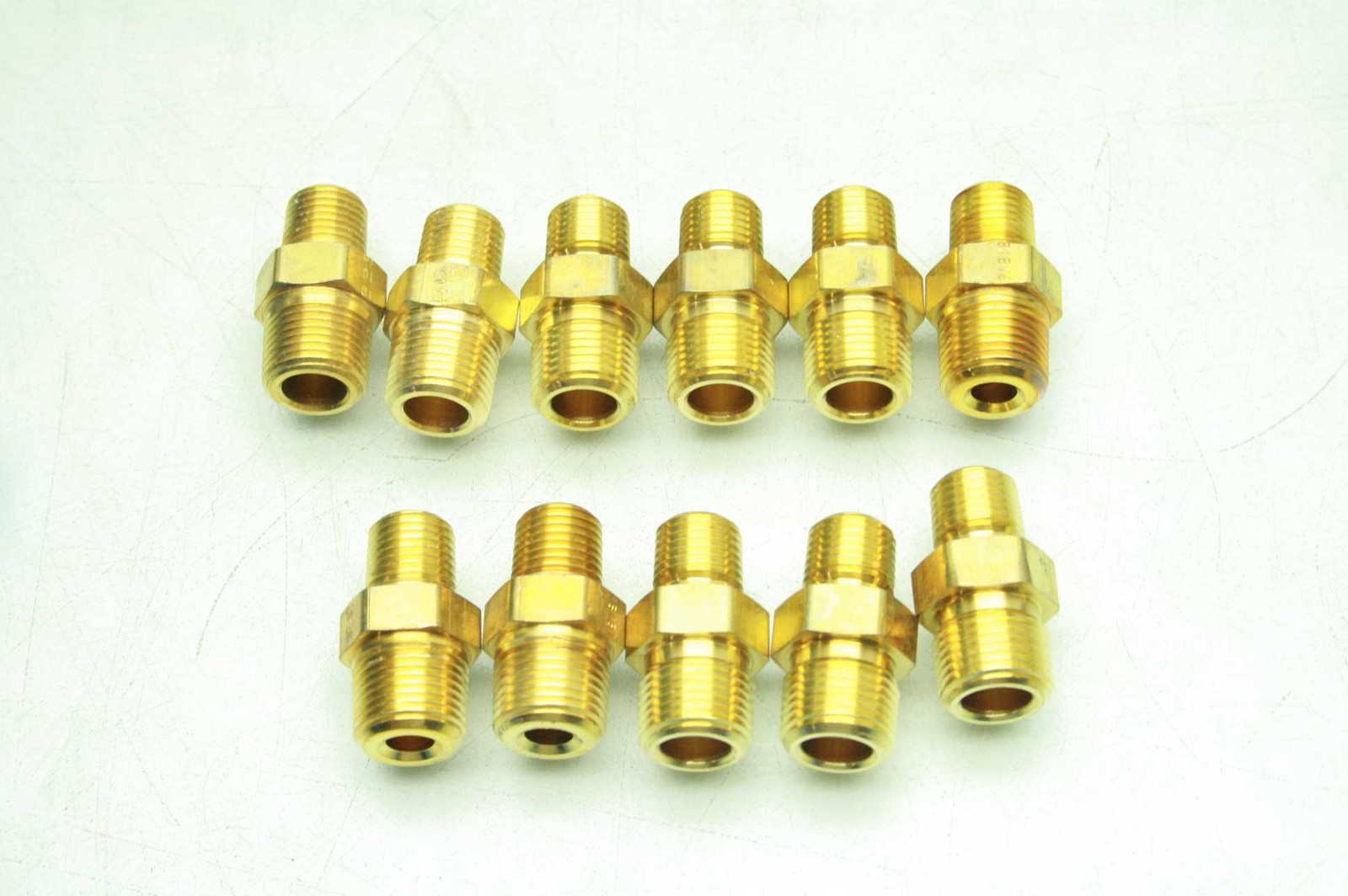 11 New Parker 6-4 MHN-B Male Hex Nipples / Brass / 1/4" MNPT x 3/8" MNPT - New - Image 4
