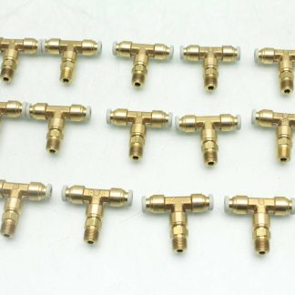 14 New Parker X172PL-4-2 Push-to-Connect Brass Tee Pipe Fittings / Prestolock - New