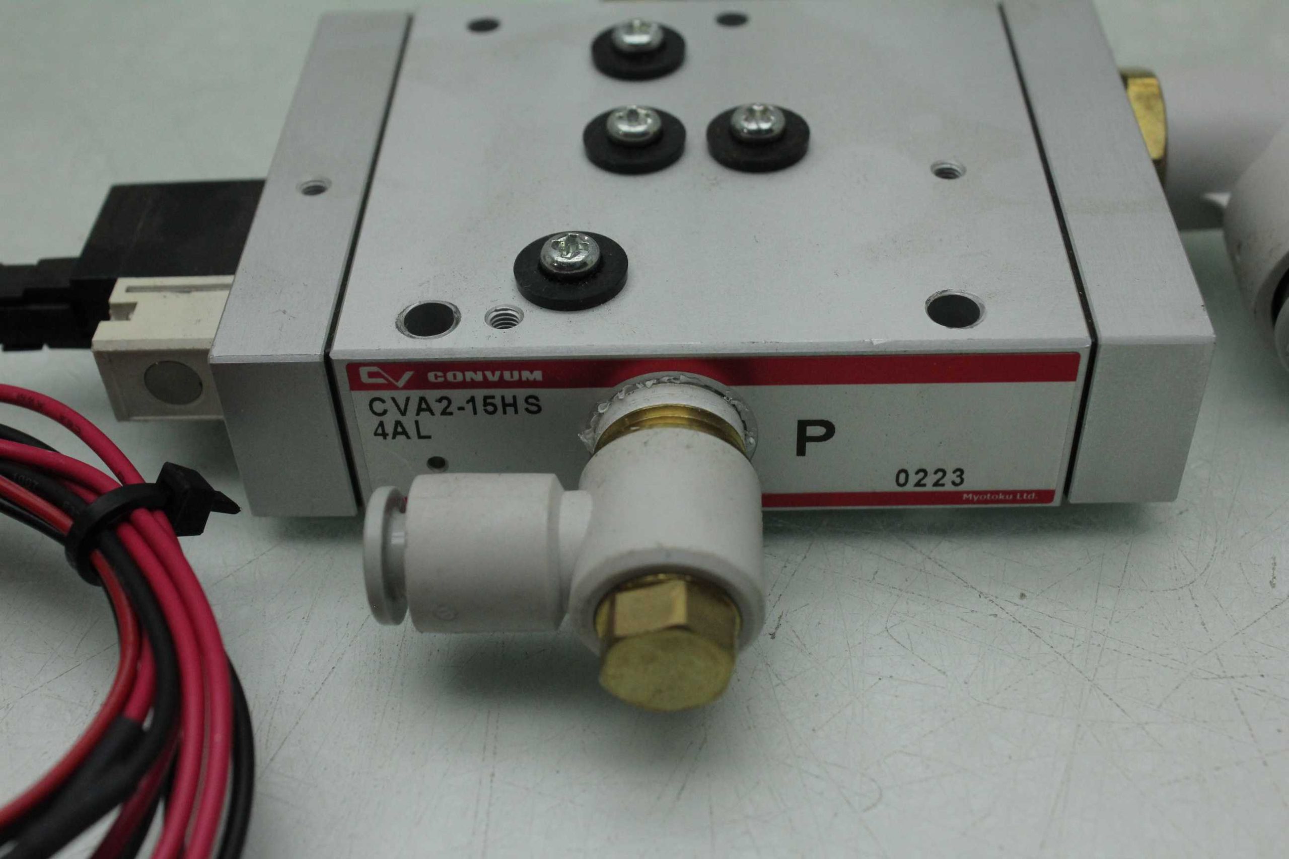 2 Convum CVA2-15HS-4AL Electromagnetic Vacuum Break Solenoid Valves Coil 24V DC - Used - Image 17