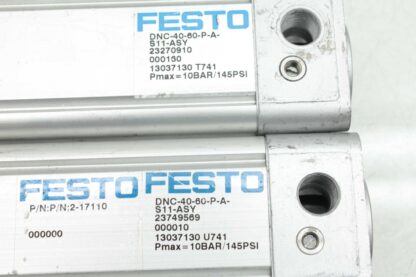 2 Festo DNC-40-60-P-A-S11  Air Cylinders /  40mm Bore / 60mm Stroke - Used - Image 22