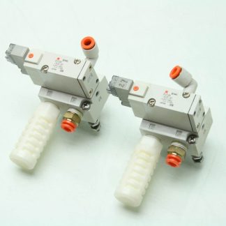 2 SMC SYJ714M-5L0Z-02T Manifold Mounted 3 Port Solenoid Valves 24V Coils  - Used