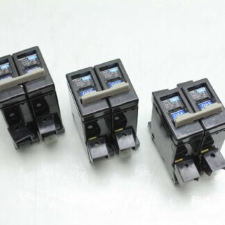 3 Fuji Electric CP32D 3A / 250V Two Pole Circuit Breakers - Used