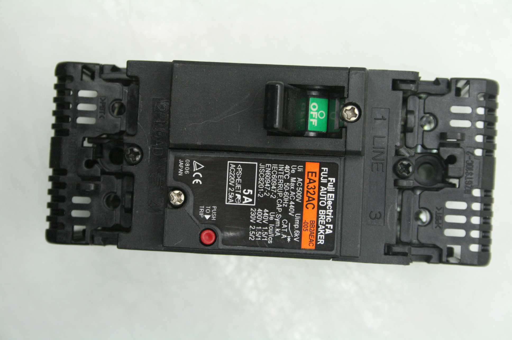 3 Fuji Electric EA32AC-BB2AEAC-005 Industrial Circuit Breaker 5 Amp 2 Pole - Used - Image 12