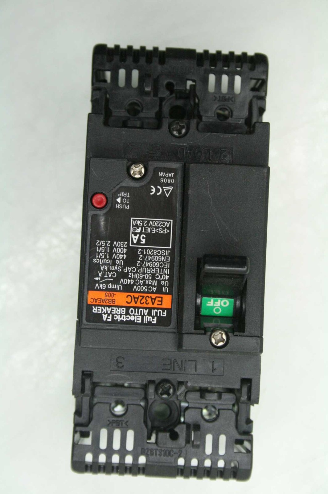 3 Fuji Electric EA32AC-BB2AEAC-005 Industrial Circuit Breaker 5 Amp 2 Pole - Used - Image 6