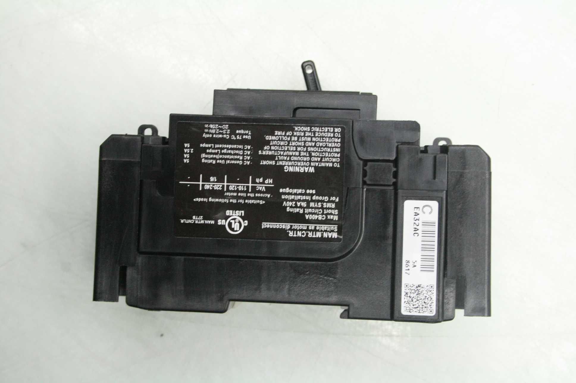 3 Fuji Electric EA32AC-BB2AEAC-005 Industrial Circuit Breaker 5 Amp 2 Pole - Used - Image 9