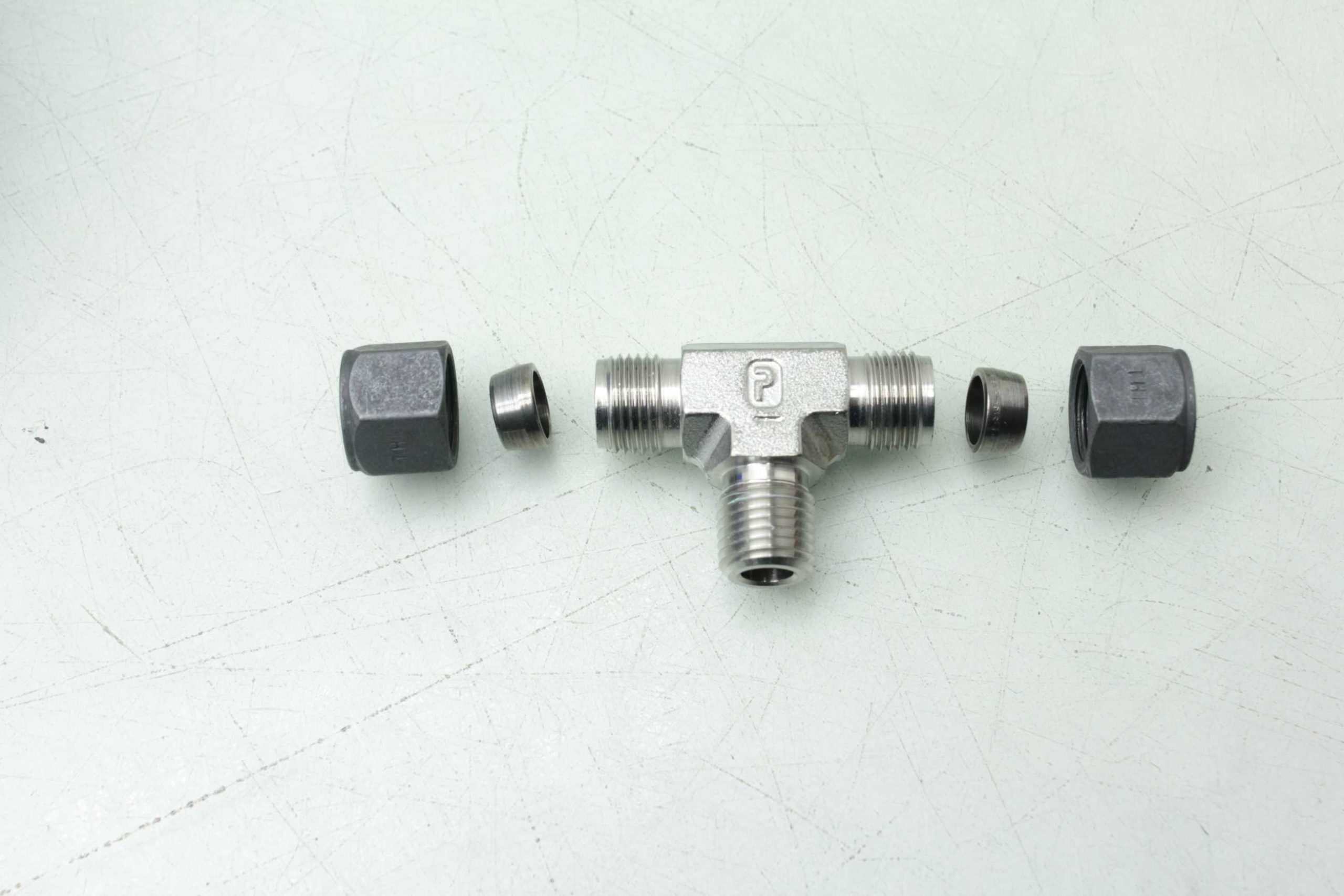(3) New Parker 6-4 SBZ-SS CPI Branch Tee 1/4" MNPT x 3/8" Tube - New - Image 10