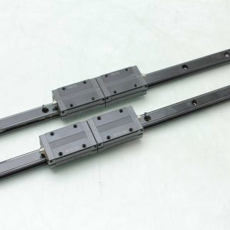 4 THK SSR15 Caged Ball Linear Bearings 2 Stainless Steel Linear Rails 330mm - Used