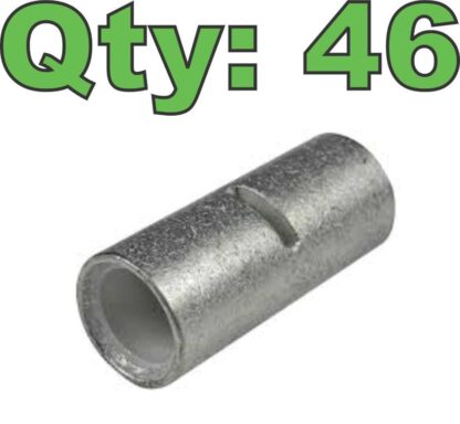 (46) Molex MX-ETC F-4 4 AWG Non-Insulated Solid Copper Tinned Butt Splice - New
