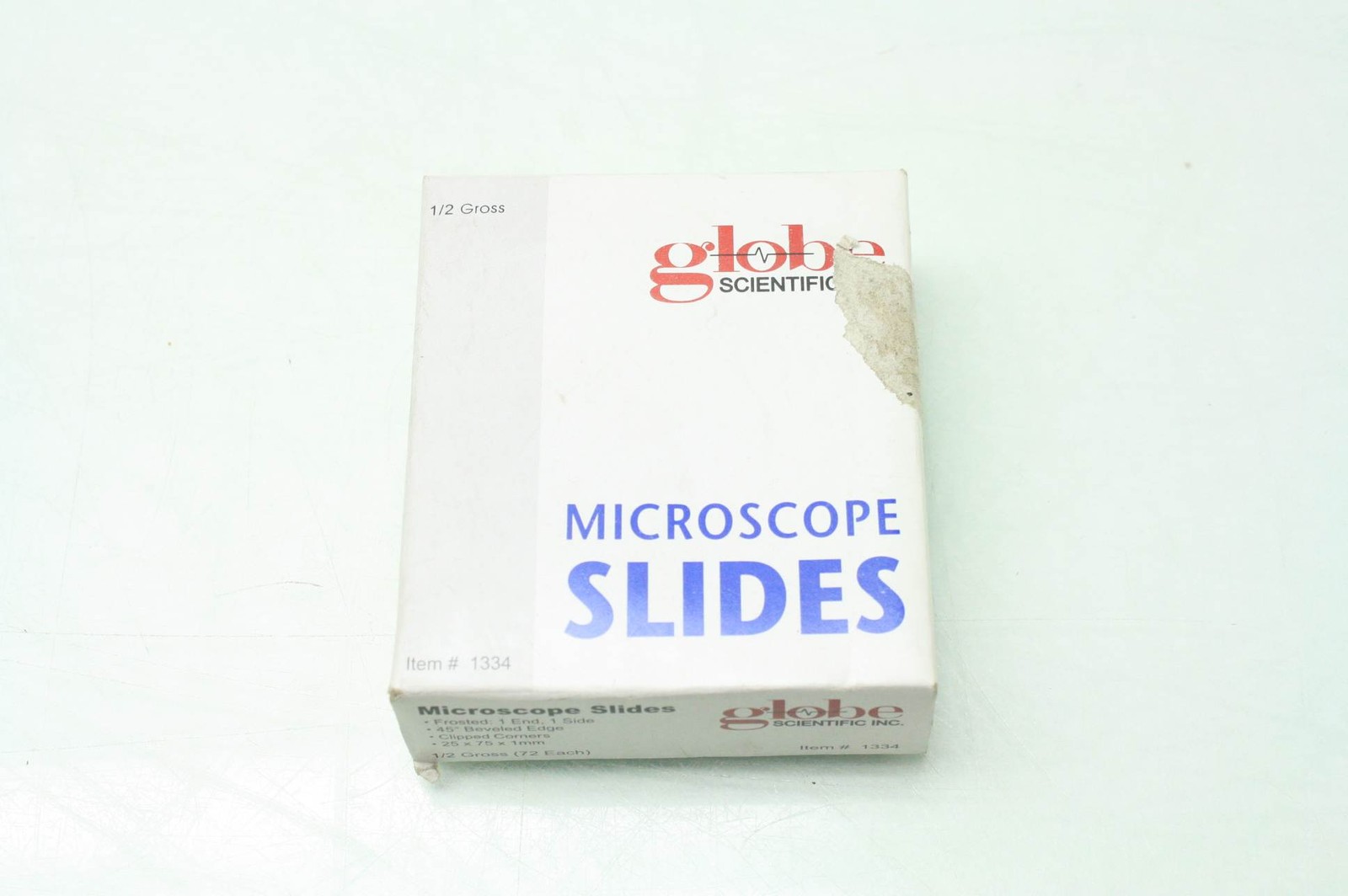 67 Globe Scientific 1334 Beveled Microscope Slides 25mm x 75mm x 1mm - New other (see details)