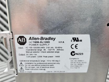 Allen-Bradley 1606-XL120D Power Supply 100-120/200-240V AC, Output: 24VDC / 5A - Used - Image 11