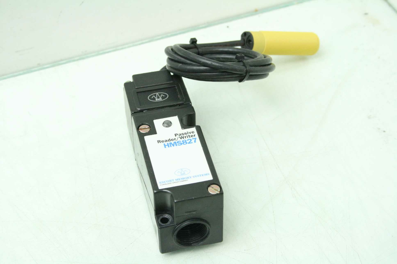 EMS HMS827-03 K012 Passive Reader / Writer w/ M18 Tubular Remote Antenna - Used