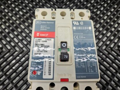 Eaton Cutler-Hammer HMCP070M2 Circuit Breaker Motor Protector 70A 600VAC - Used - Image 10