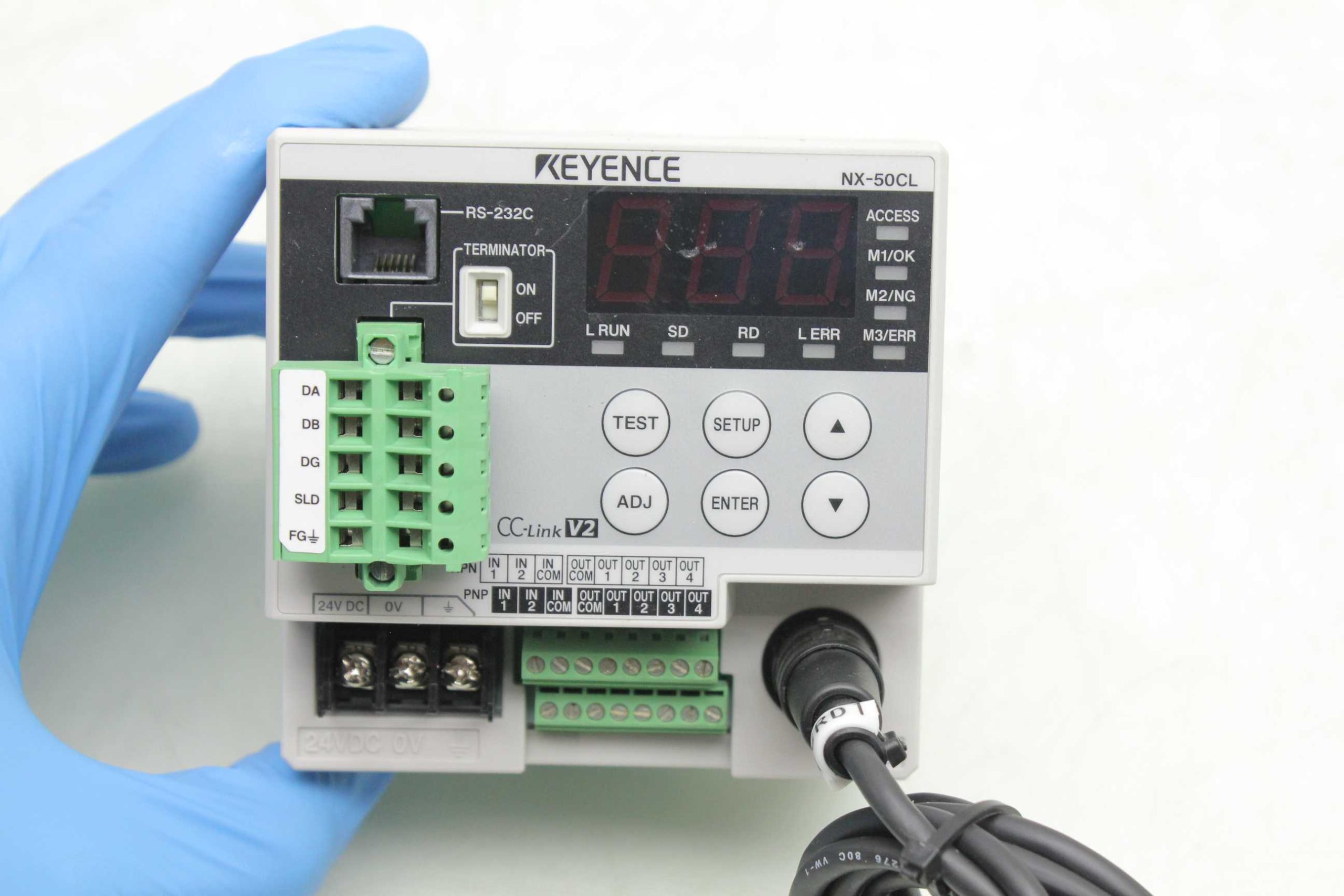 Keyence NX-50CL CC-Link V2 Compatible Network Controller RS-232C / DIN Rail - Used - Image 14
